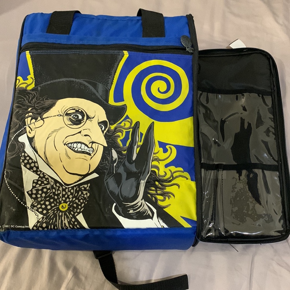 The Penguin Batman Returns Vintage backpack/book bag. Danny Devito 1991